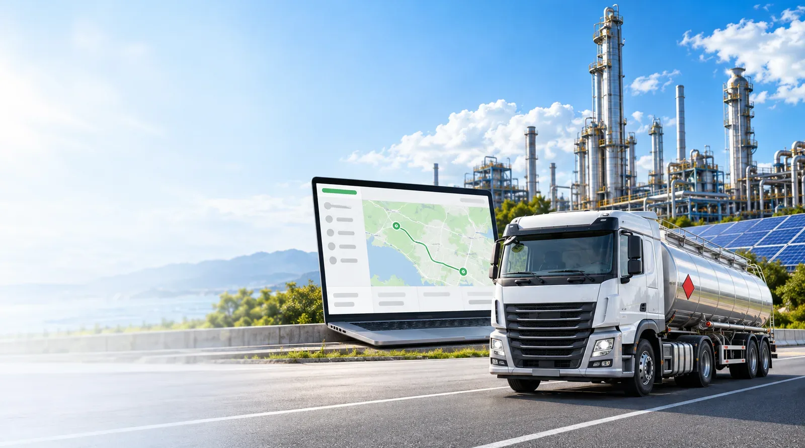 Live energy fleet tracking on a map
