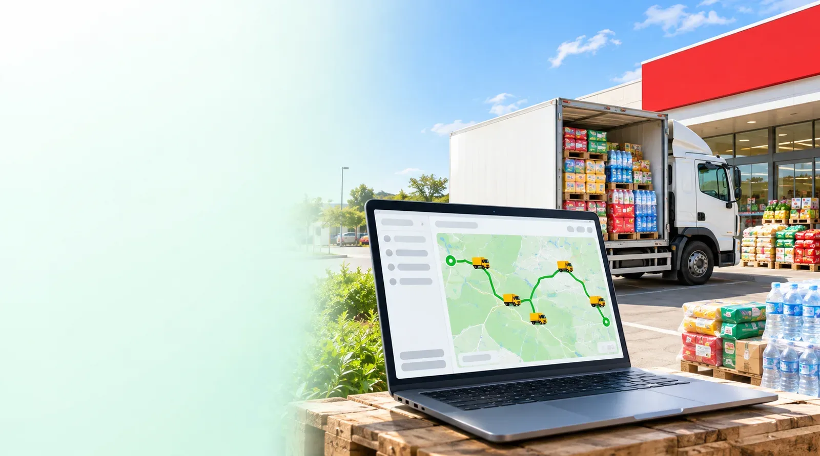 Live delivery vehicle tracking on a map