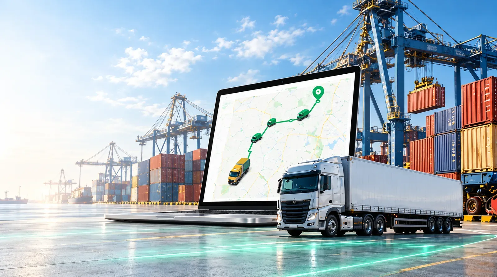 Live fleet tracking on a map