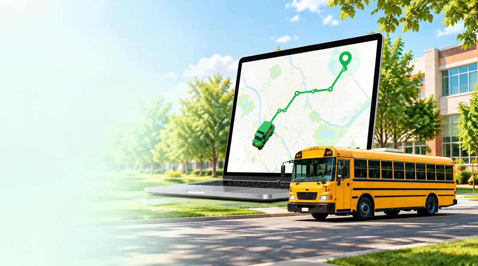 Live school bus tracking on a map